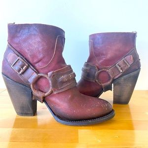 Freebird By Steven El Paso Rust Red Harness Bootie